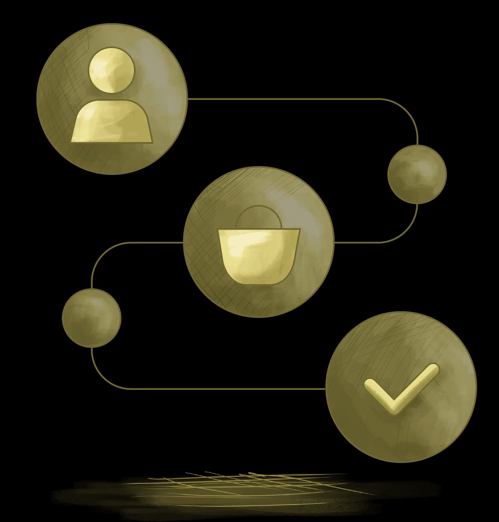 Illustration of end-to-end customer journey mapping across awareness, consideration, and conversion